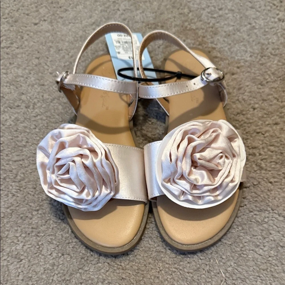 Cat & Jack Pink Satin Floral Kids Sandals